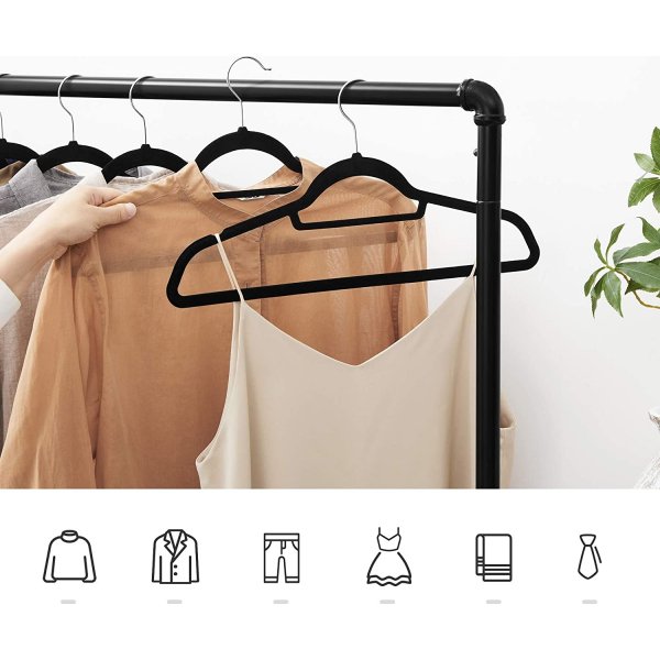 Kldgalge, sammet, 45 cm, 50-pack - Svart