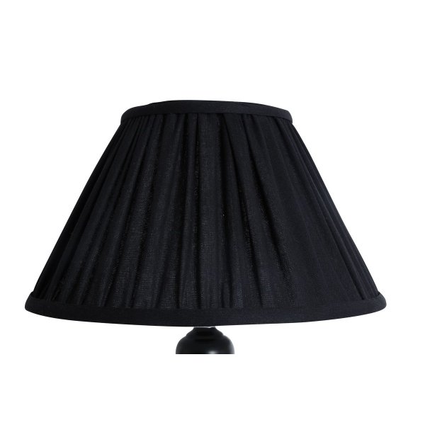 Veckad lampskrm - Svart linne