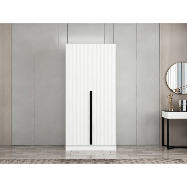 Armoire Cikani 90x52x210 cm - Blanc Armoire Cikani 90x52x210 cm - Blanc
