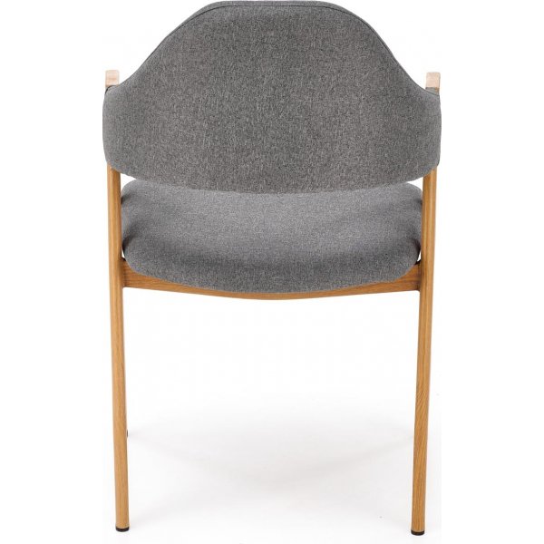 Chaise de salle  manger Kamilla - Gris + Pieds de meubles