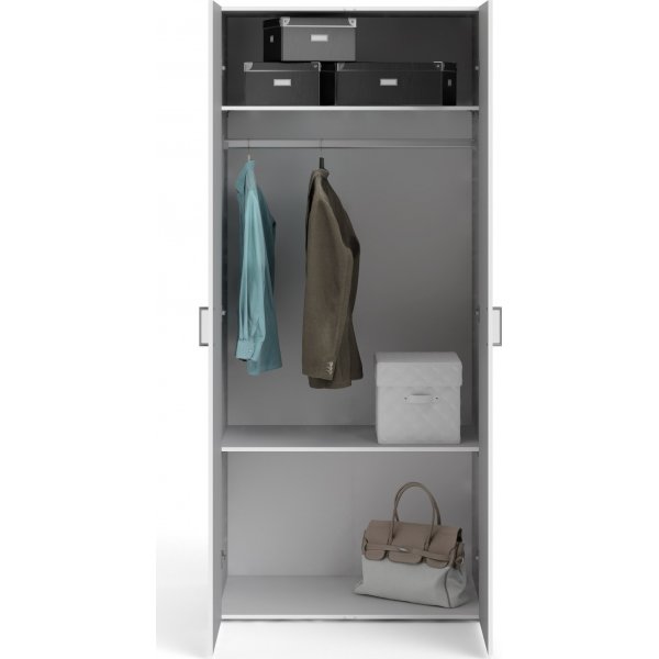 Space garderob med 2 dörrar - Vit Space garderob med 2 dörrar - Vit