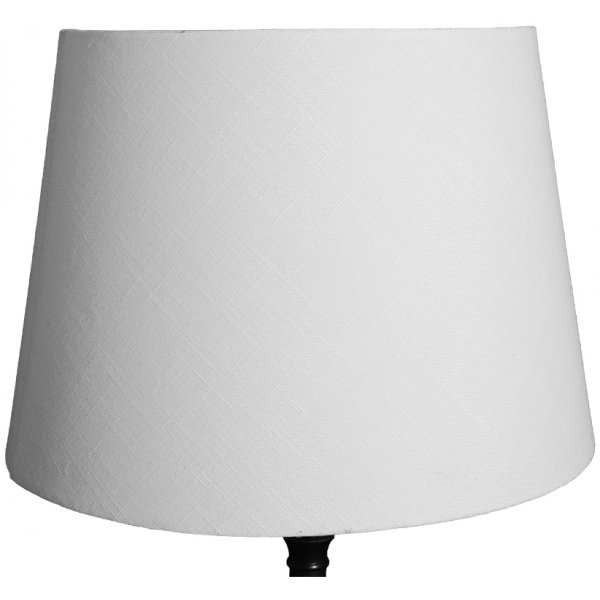 Rund lampskrm 27x35x25 cm - Vit (linne)