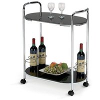 Butler 3 - Drink & serveringsvagn (svart/krom) Butler 3 - Drink & serveringsvagn (svart/krom)