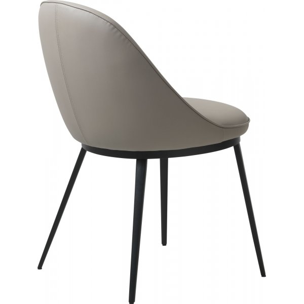 Chaise de salle à manger Billy en PU gris clair Chaise de salle à manger Billy en PU gris clair