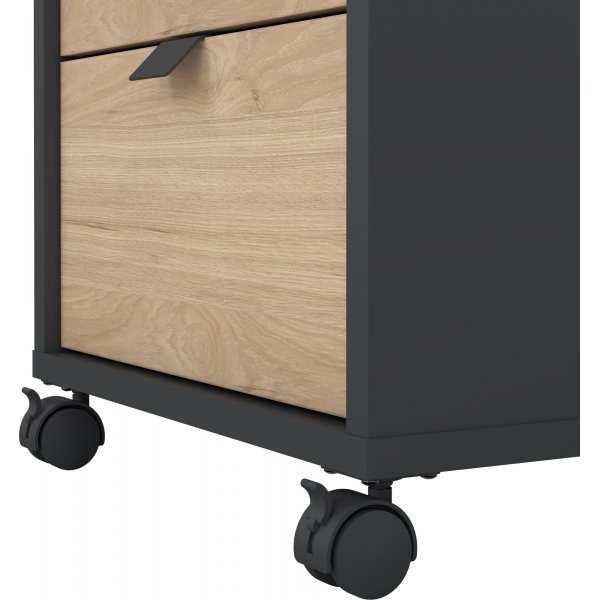 Foyer tiroir à enseigne - Gris mat/hickory Foyer tiroir à enseigne - Gris mat/hickory