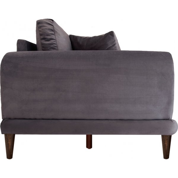 Nero 3-sits soffa - M�rkgr� sammet