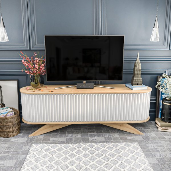 Stormy TV-bänk - Safir ek/vit Stormy TV-bänk - Safir ek/vit