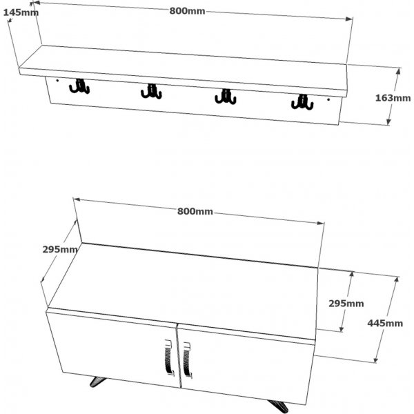 Eclair hallmbel - Furu/antracit/rd
