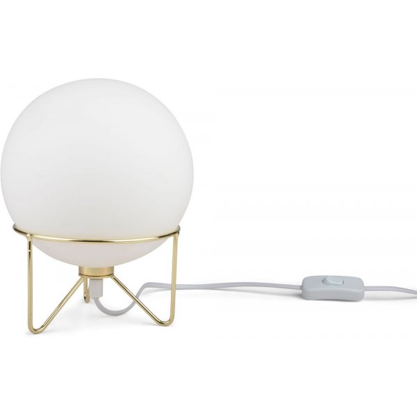 Bordslampa glob - Guld/vit