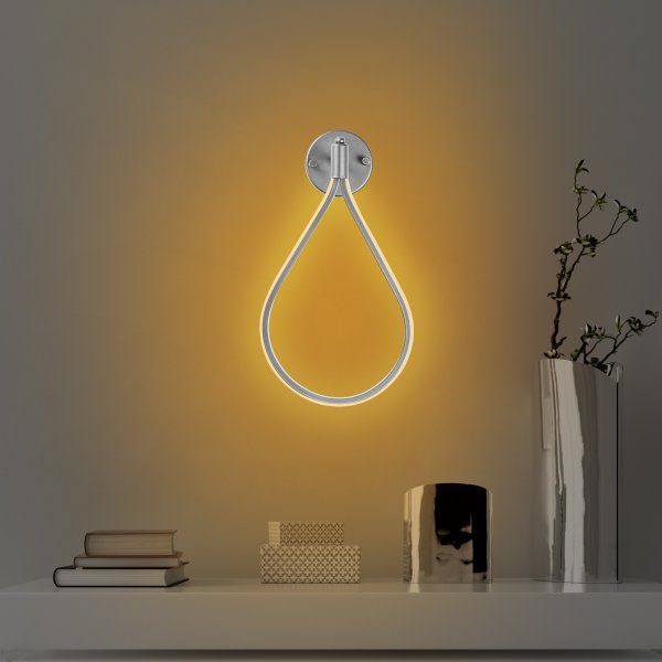 Damian wandlamp - Chroom