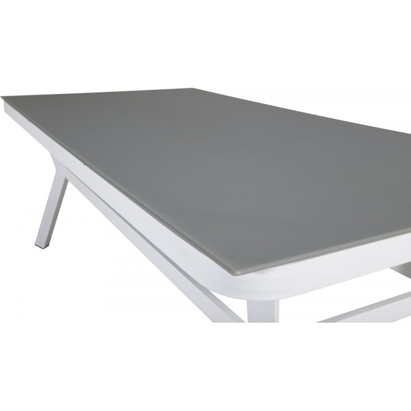 Table  manger Virya 200 x 100 cm - Gris/Blanc