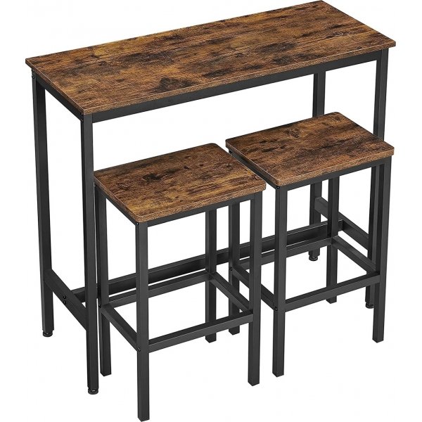 Set de table bar Gunnar 100 x 40 cm - Marron/noir Set de table bar Gunnar 100 x 40 cm - Marron/noir