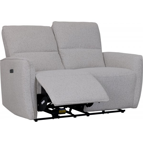 Soffa elektrisk recliner 2-sits - Ljus bouclè soffa Soffa elektrisk recliner 2-sits - Ljus bouclè soffa