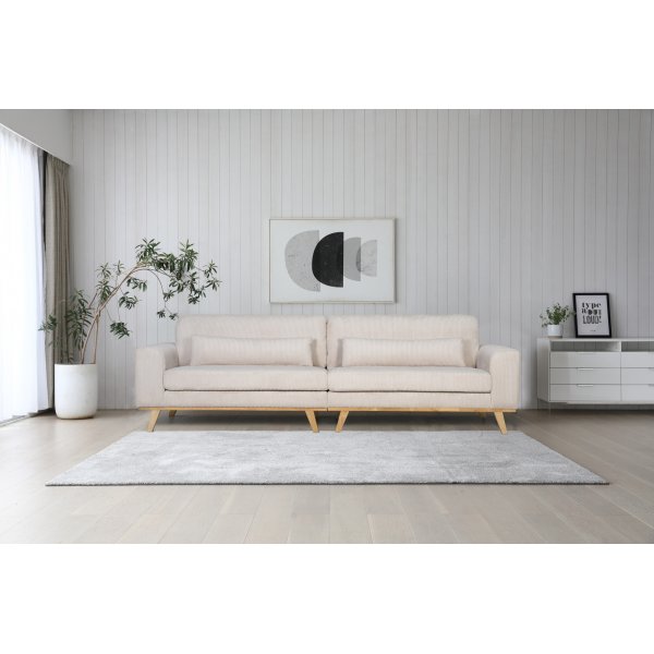 Soffa 4-sits 280 cm beige manchester