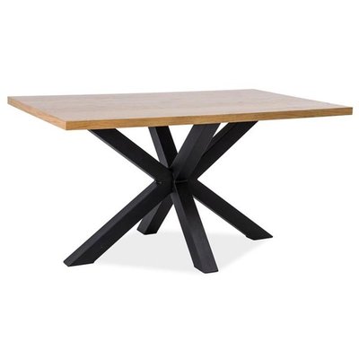 Finley 150 cm matbord - Ek/svart