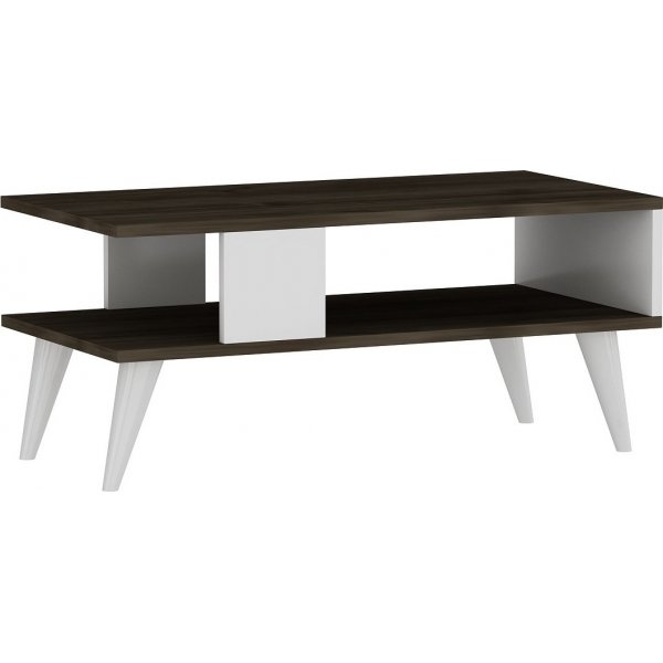 Table basse Ayca - Noyer/blanc