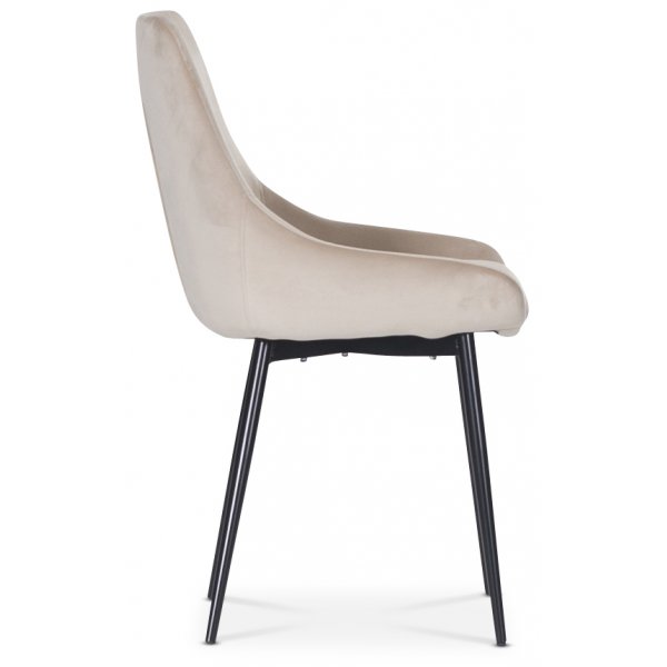 Groupe de salle à manger Plaza, table en marbre avec 4 chaises en velours Theo - Beige/Blanc/Noir + 2.00 x Pieds de meubles Groupe de salle à manger Plaza, table en marbre avec 4 chaises en velours Theo - Beige/Blanc/Noir + 2.00 x Pieds de meubles