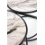 Mille soffbord 40/50 cm - Vit marmor/svart