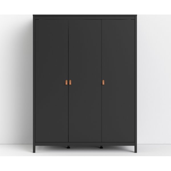 Madrid garderob med 3 dörrar - Svart Madrid garderob med 3 dörrar - Svart