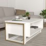 Bianco soffbord 106,4 x 60 cm - Vit/guld