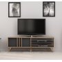 Rilla mediabank 150 cm - Antraciet/eiken