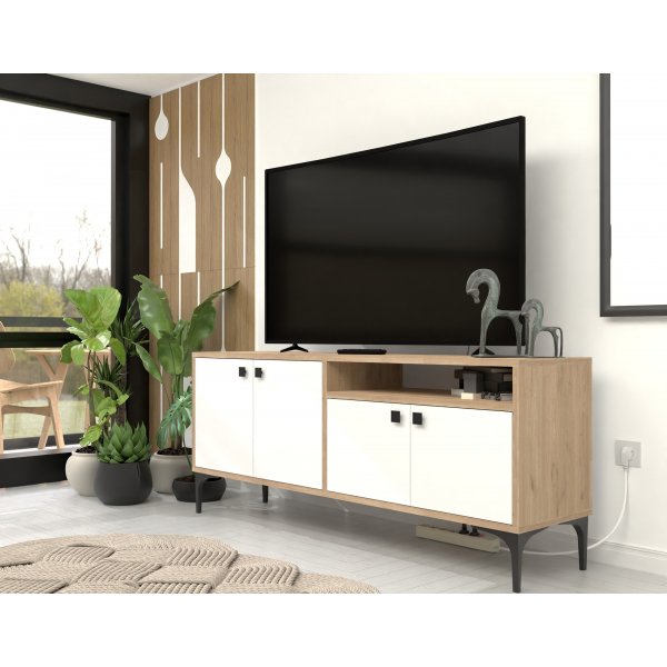 Artemis TV-meubel - Wit/eiken Artemis TV-meubel - Wit/eiken