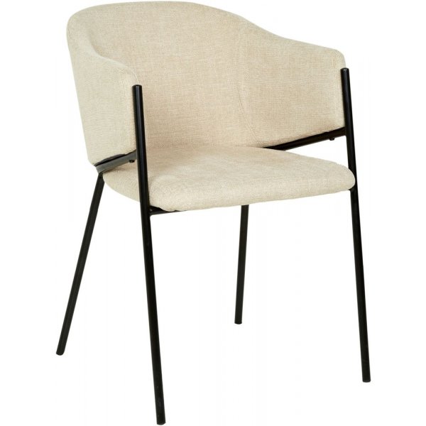 Seat matgrupp, matbord med 4 st Stacey sammetsstolar - Svart/beige