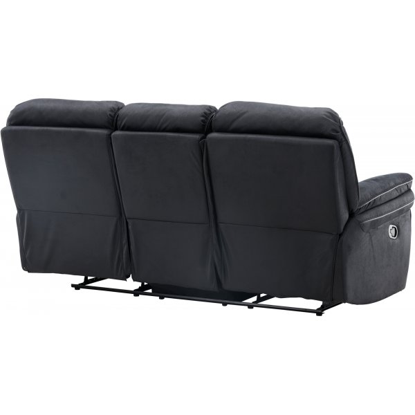 Canap inclinable 3 places Saranda - Noir
