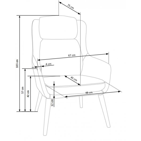 Fauteuil Walter - Bleu/Gris (Tissu) Fauteuil Walter - Bleu/Gris (Tissu)