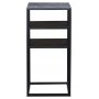 Athlete svart sngbord 70 cm med cement topp