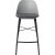 Tabouret de bar gris Drake avec coussin d\\\'assise SH68 cm