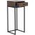 Table de chevet Regal - Placage chne laqu marron/noir