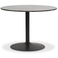 Plaza runt matbord Ø106 cm - Grå marmor / svart