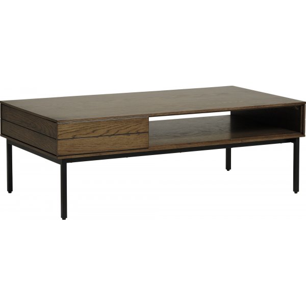 Inez soffbord i brunoljad ek med förvaringslåda - 120x62 cm Inez soffbord i brunoljad ek med förvaringslåda - 120x62 cm