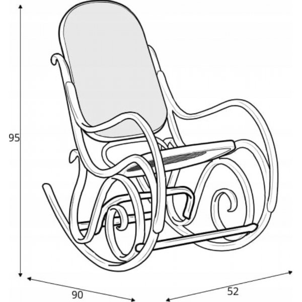 Fauteuil à bascule confort - Wengé Fauteuil à bascule confort - Wengé