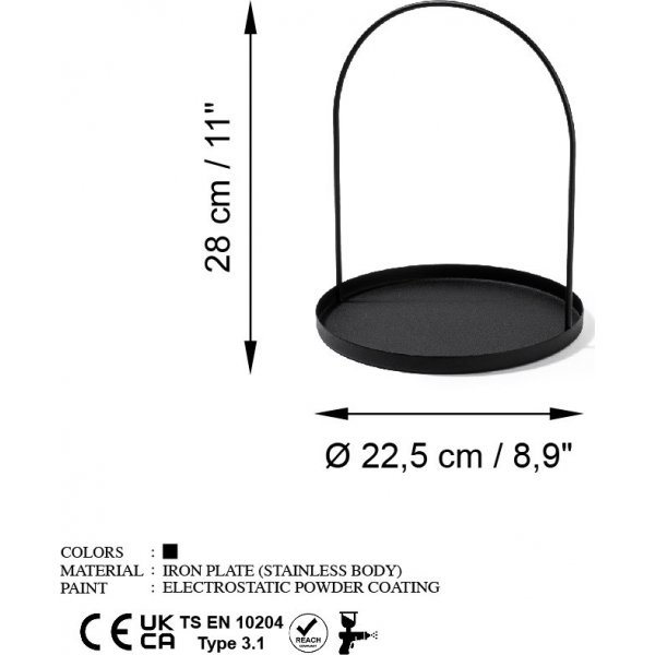 Plat décoratif Kos - Noir Plat décoratif Kos - Noir