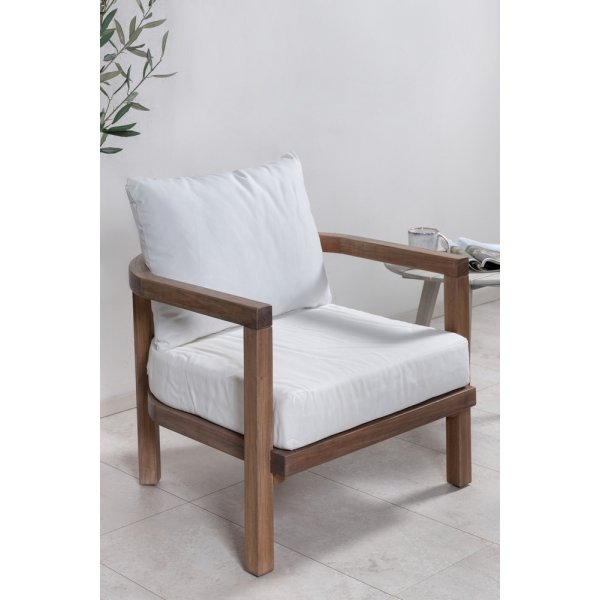Fauteuil Erica - Marron/Blanc Fauteuil Erica - Marron/Blanc