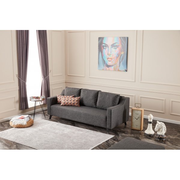 Doga 3-sits bäddsoffa - Antracit Doga 3-sits bäddsoffa - Antracit