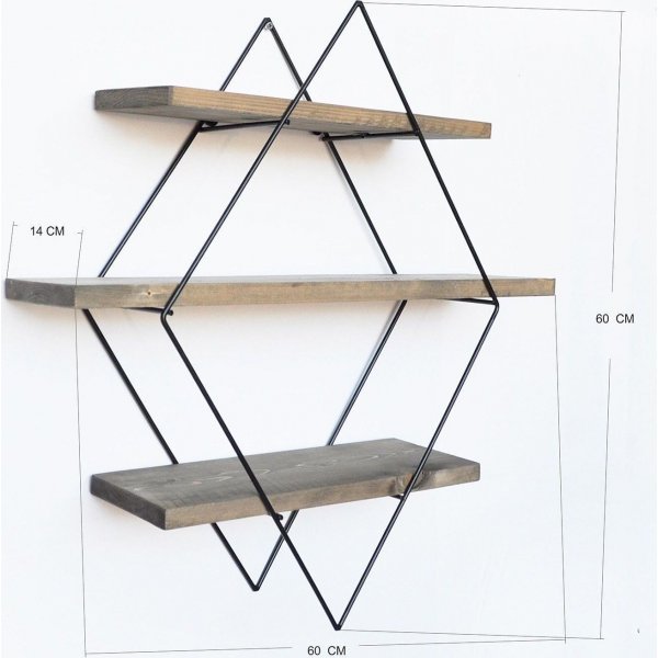 Walter wandplank 07 - Walnoot/zwart