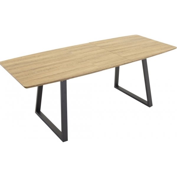 Hallsberg matbord 160-200 cm - Svart/ekimitation