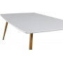 Klockarns soffbord XL 120 x 70 cm - Vit/ek