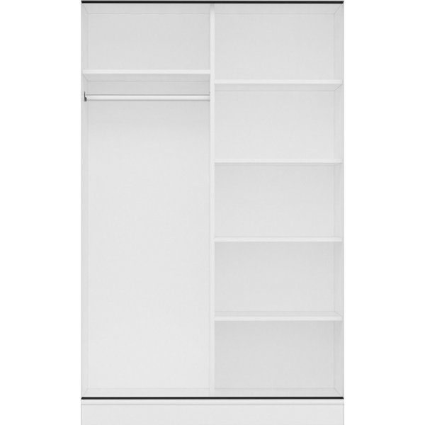 Armoire Kapusta 120 cm - Blanc/pierre