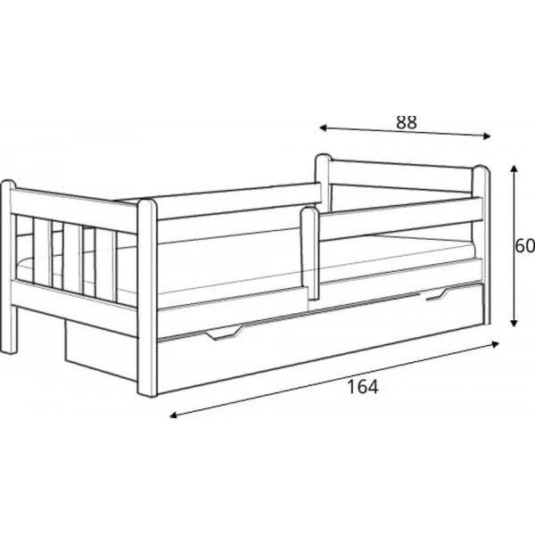 Vempo sängram 160x80 cm - Furu Vempo sängram 160x80 cm - Furu