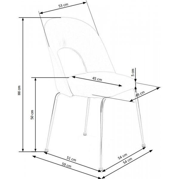 Chaise de salle  manger Cadeira 385 - Noir