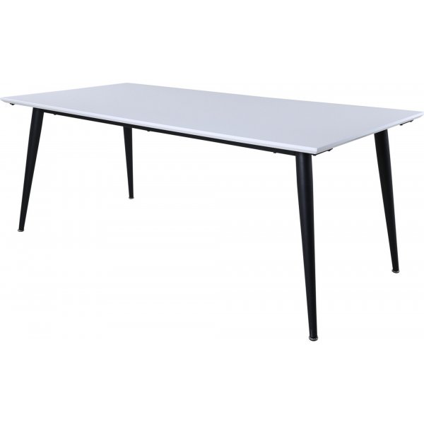 Table  manger Hendry 195-285 cm - Blanc/noir