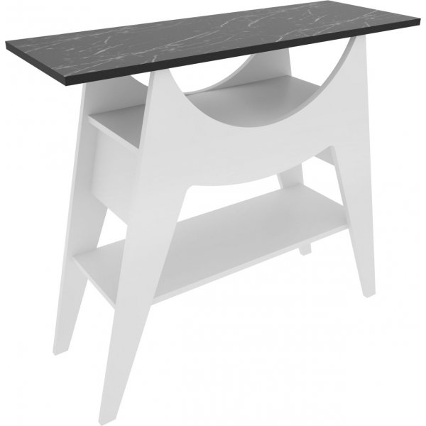 Ese avlastnigsbord 100 x 35 cm - Vit/svart