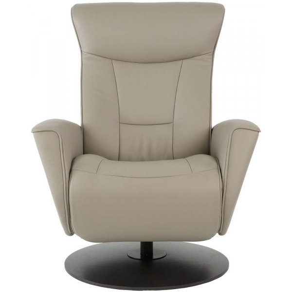 Fauteuil inclinable Hjellegjerde Oscar (Fonction lectrique) - Beige (Cuir) / Noir