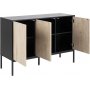 Seaford sknk 120 cm - Svart/vitpigmenterad ek