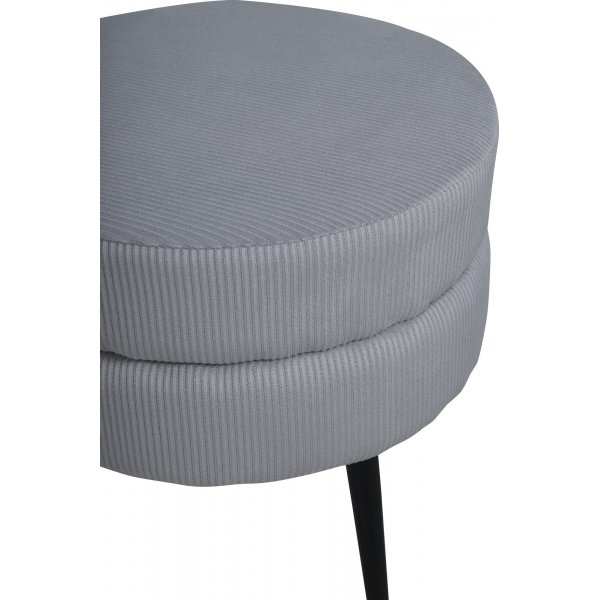 Pouf Mariana - Velours côtelé gris Pouf Mariana - Velours côtelé gris