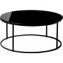 Muran soffbord set 90/75 cm - Svart asp